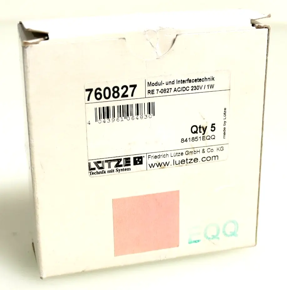 Produktfoto 1 von 5x Lütze 760827 Modul- und Interfacetechnik RE 7-0827 AC/DC 230V/1W | 841851EQQ