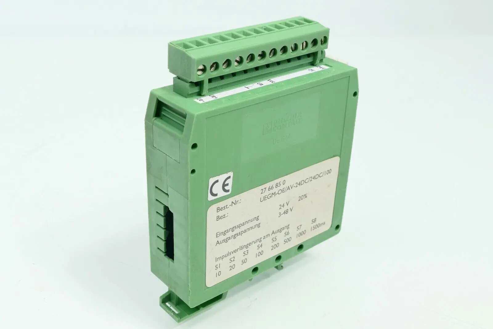 Produktfoto 1 von Phoenix Contact Impulsverlängerungsbaustein UEGM-OE/AV-24DC/24DC/100 | 2766850