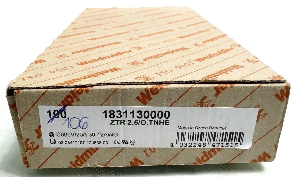 Produktfoto 1 von 106x Weidmüller Reihenklemme ZTR 2.5/O.TNHE | 1831130000
