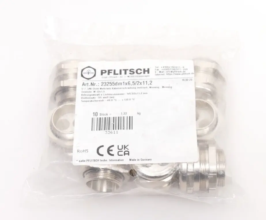 Produktfoto 1 von 10x Pflitsch Kabelverschraubung M32x1,5 | 23255 | 23255dm1x6,5/2x11,2