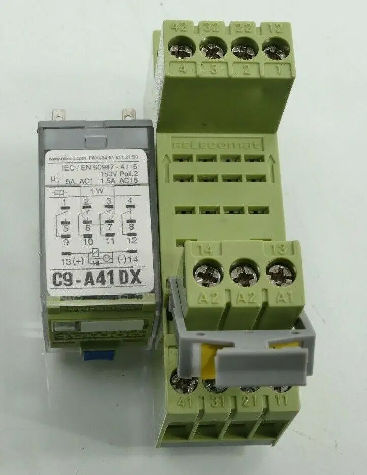 Produktfoto 1 von COMAT Releco CS-114 Relaissockel + Miniatur-Relais C9-A41DX