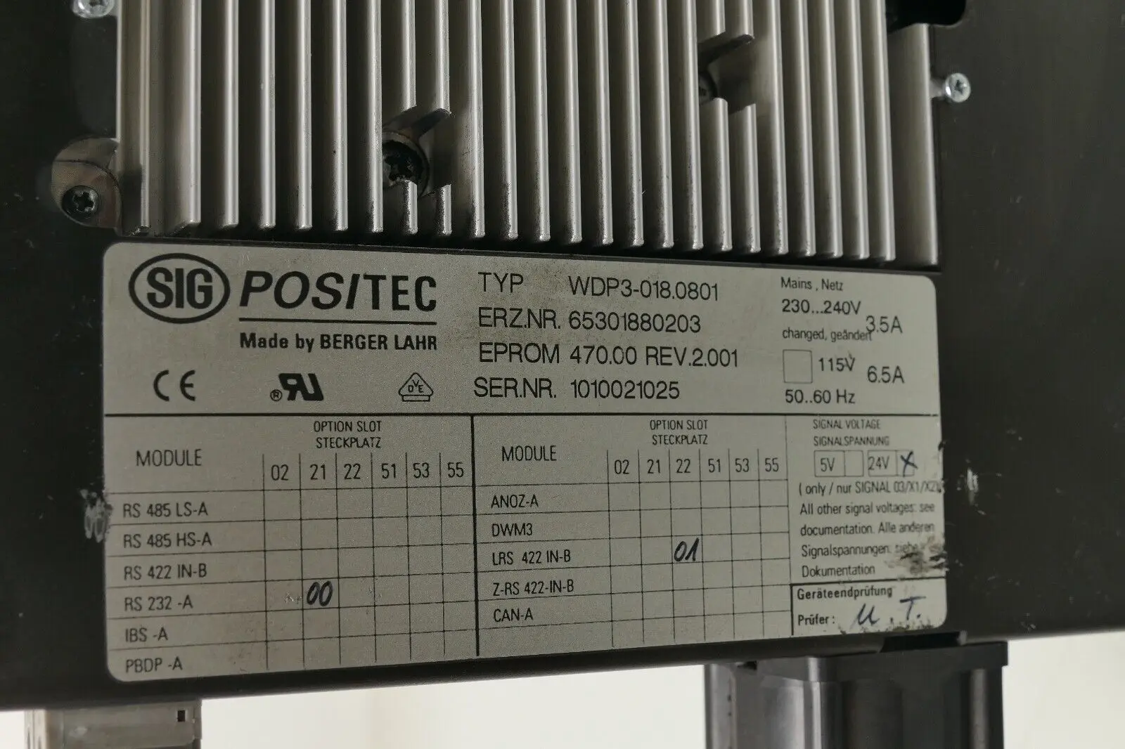 Produktfoto 1 von Berger Lahr POSITEC Frequenzumrichter | WDP3-018.0801