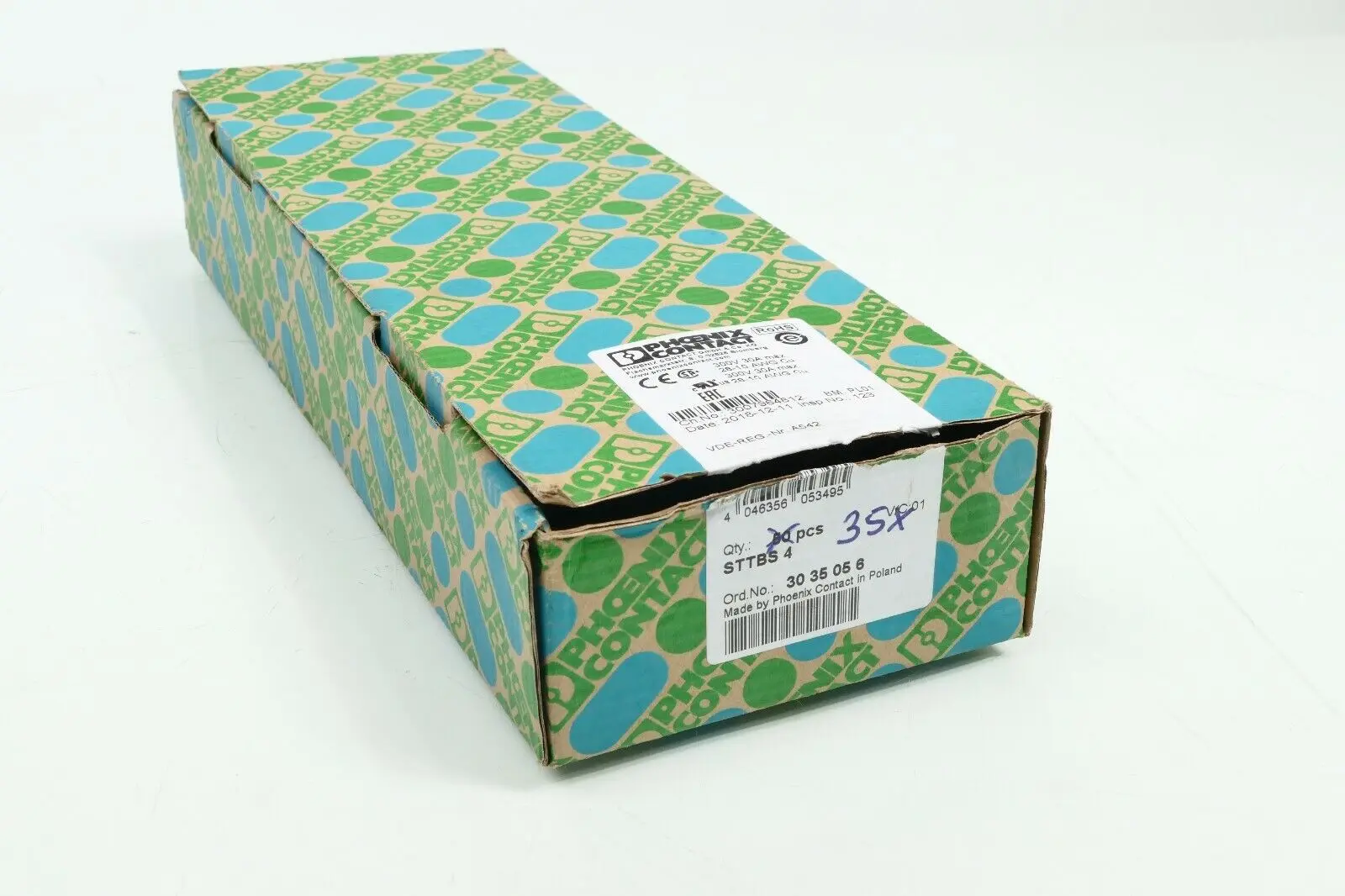 Produktfoto 1 von 35x Phoenix Contact Durchgangsreihenklemme 30 35 05 6 | STTBS 4 | 3035056