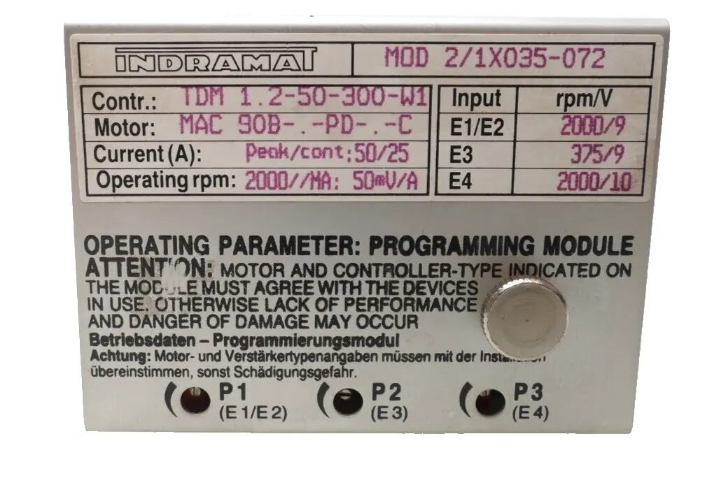 Produktfoto 1 von Indramat Programmierungsmodul MOD 2/1X035-072 | TDM 1.2-50-300-W1