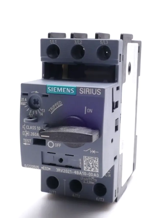 Produktfoto 1 von Siemens SIRIUS Leistungsschalter 3RV2 021-4BA10-0DA0 | E:03 | 3RV2021-4BA10-0DA0