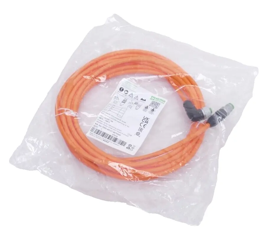 Produktfoto 1 von Murr Elektronik M12 St. 0° / M12 Bu. 90° A-kod. Kabel 5m | 7000-40121-4870500