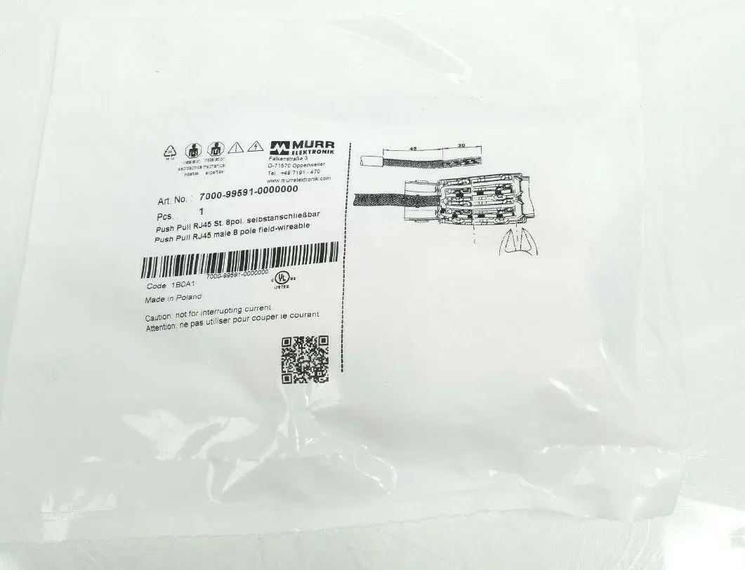 Produktfoto 1 von Murr Elektronik Push Pull RJ45 Schneidklemmanschluss | 7000-99591-0000000