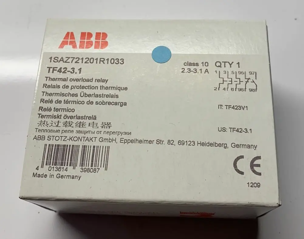 Produktfoto 1 von ABB TF42-3.1 Thermisches Überlastrelais | 1SAZ721201R1033