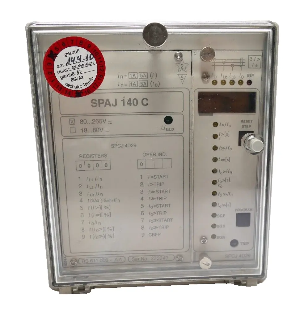 ABB Überstrom / Erdschlussrelais RS 611 006-AA | SPCJ 4D29 | SPAJ 140 C-AA
