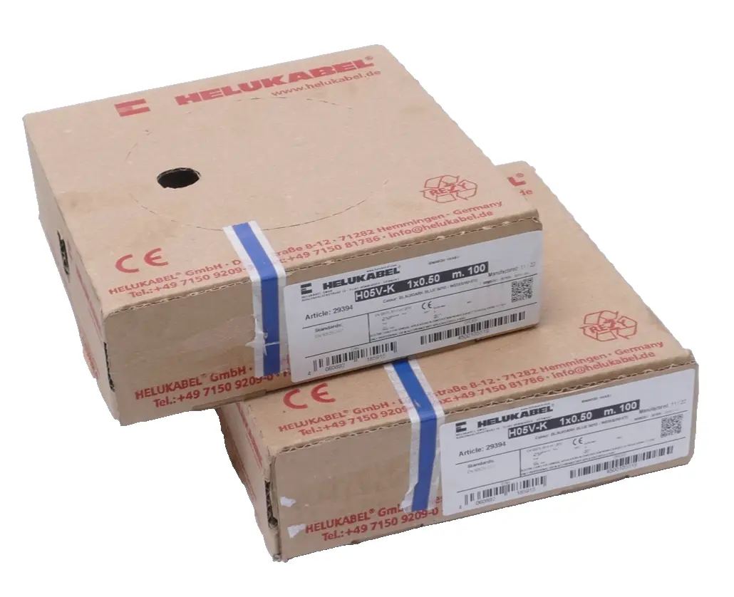 Produktfoto 1 von 2x Helukabel Einzelader 1x0.50mm 100m H05V-K | 29394