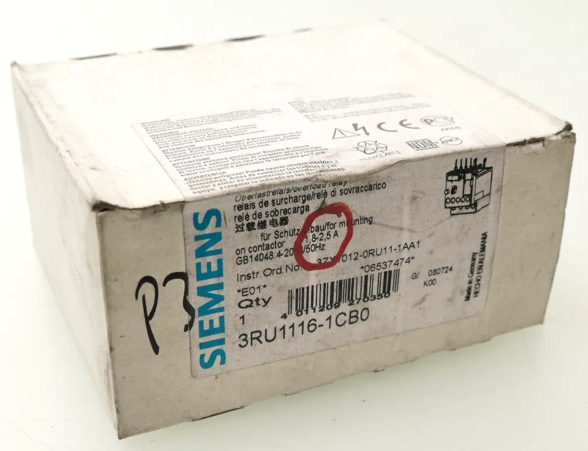 Produktfoto 1 von Siemens SIRIUS Überlastrelais 3RU1 126-1CB0 | E:01 | 3RU1126-1CB0