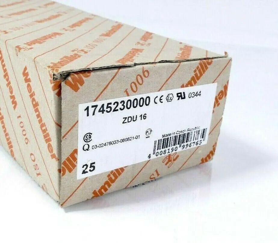 Produktfoto 1 von 25x Weidmüller Durchgangs-Reihenklemme ZDU 16 | 1745230000