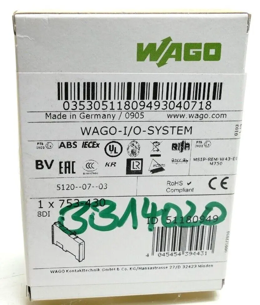 Produktfoto 1 von Wago 8-Kanal-Digitaleingang | 753-430