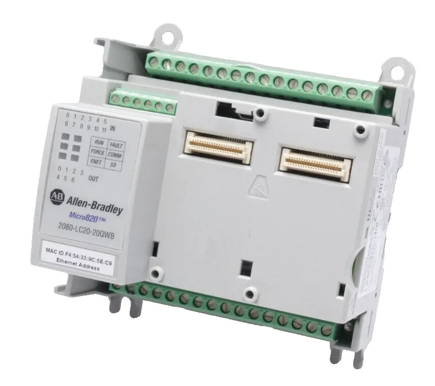 Produktfoto 1 von Allen-Bradley Micro820 Controller | Ser. B FW: 10.011 | 2080-LC20-20QWB