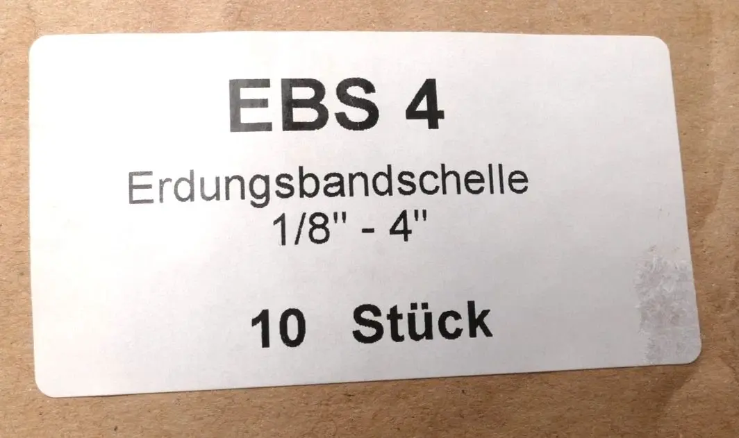 Produktfoto 1 von 10x F-Tronic Erdungsbandschelle EBS4 | 1/8-4" 2,5-16mm² | 7510010