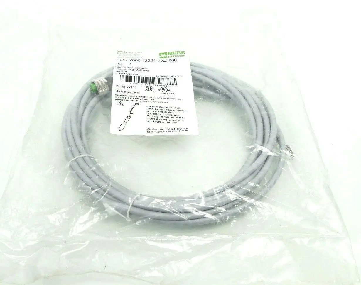Produktfoto 1 von Murr Elektronik M12 Kabel 5m | 7000-12221-2240500
