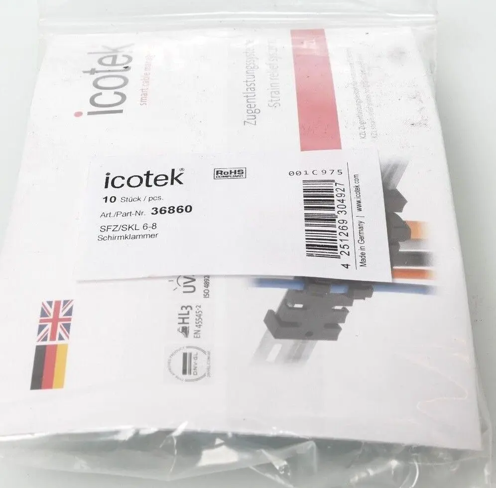 Produktfoto 1 von 10x icotek 36860 Schirmklammer SFZ/SKL 6-8