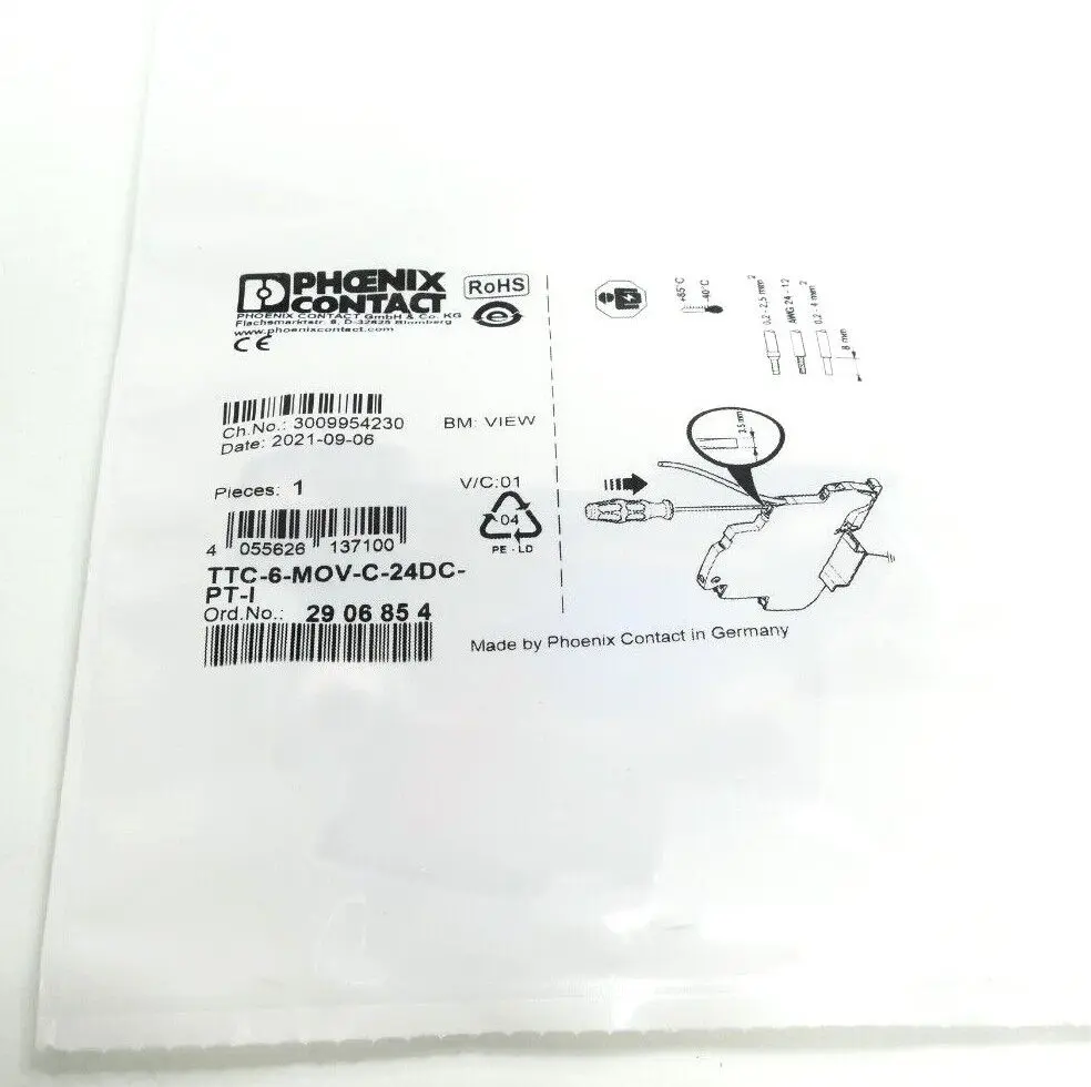 Produktfoto 1 von Phoenix Contact Überspannungsschutzgerät TTC-6-MOV-C-24DC-PT-I | 2906854