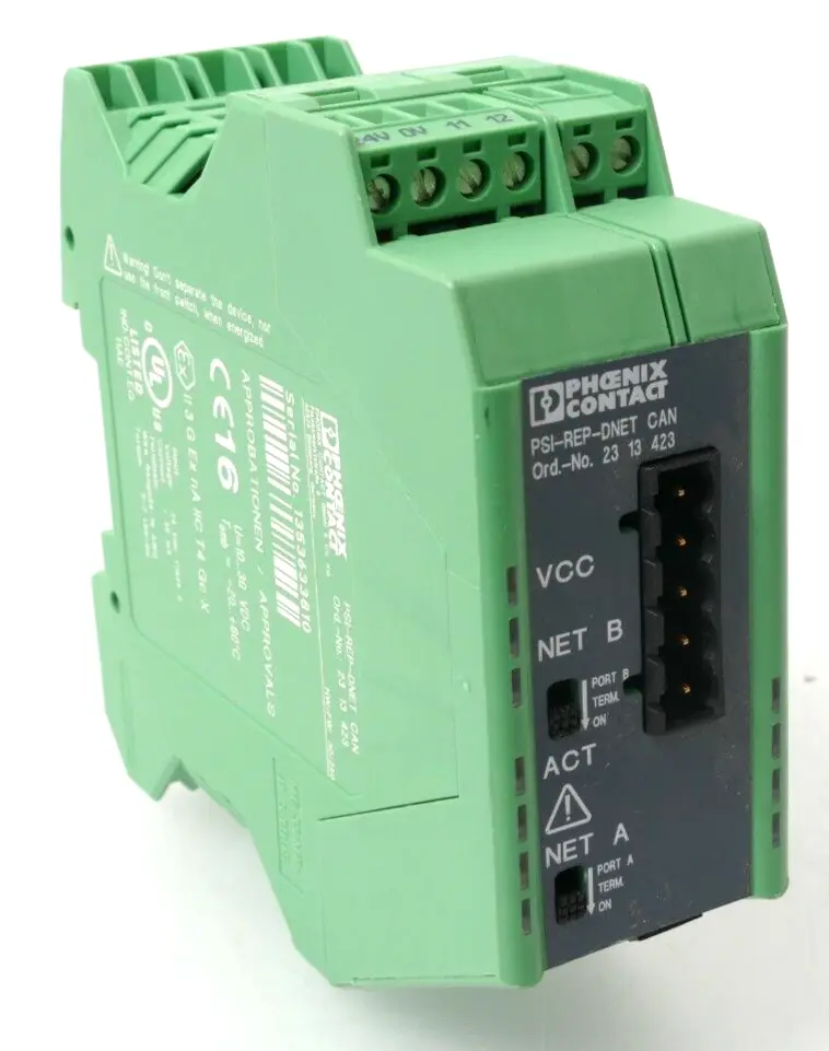 Produktfoto 1 von Phoenix Contact Repeater 23 13 42 3 | PSI-REP-DNET CAN | HW/FW:30/250 | 2313423