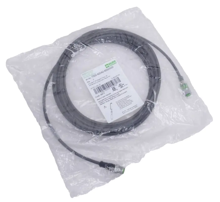 Produktfoto 1 von Murr Elektronik M12 St. 0° / M12 Bu. 0° A-kod. LED Kabel 5m | 7000-40042-6550500