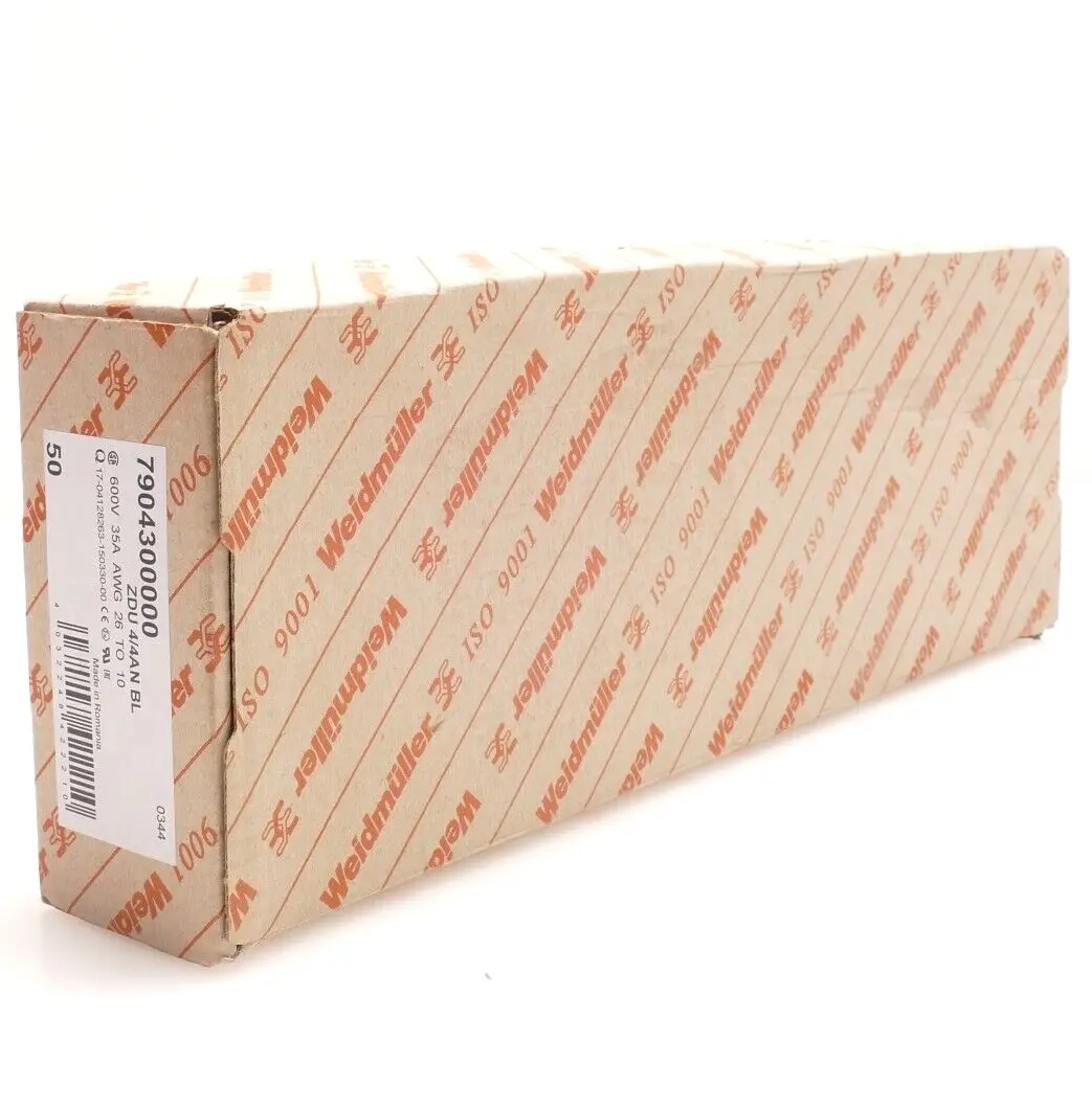 Produktfoto 1 von 50x Weidmüller 7904300000 Reihenklemmen ZDU 4/4AN BL