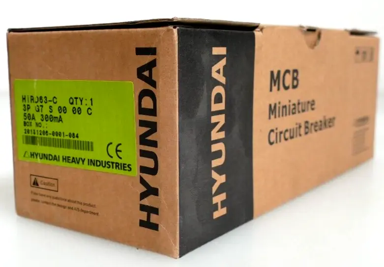 Produktfoto 1 von Hyundai HiRD63-C 3P G7 S 00 00 C Miniatur Circuit Breaker 3PG7S0000C 50A 300mA