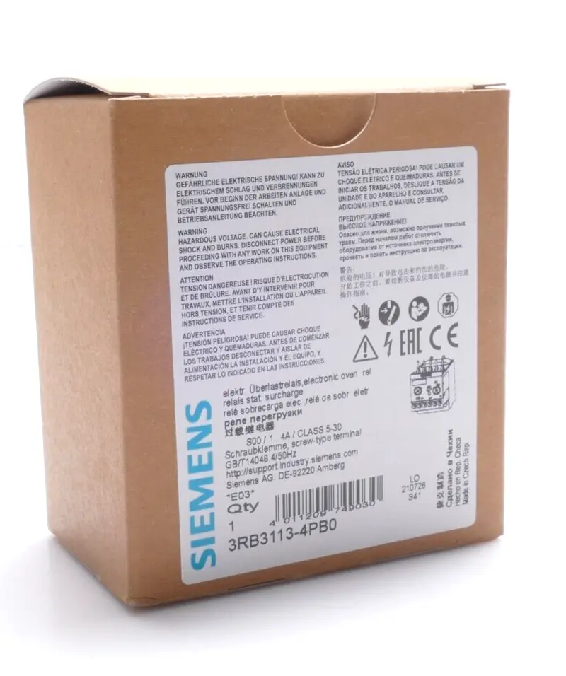 Produktfoto 1 von Siemens SIRIUS elektr. Überlastrelais 3RB3 113-4PB0 | E:03 | 3RB3113-4PB0
