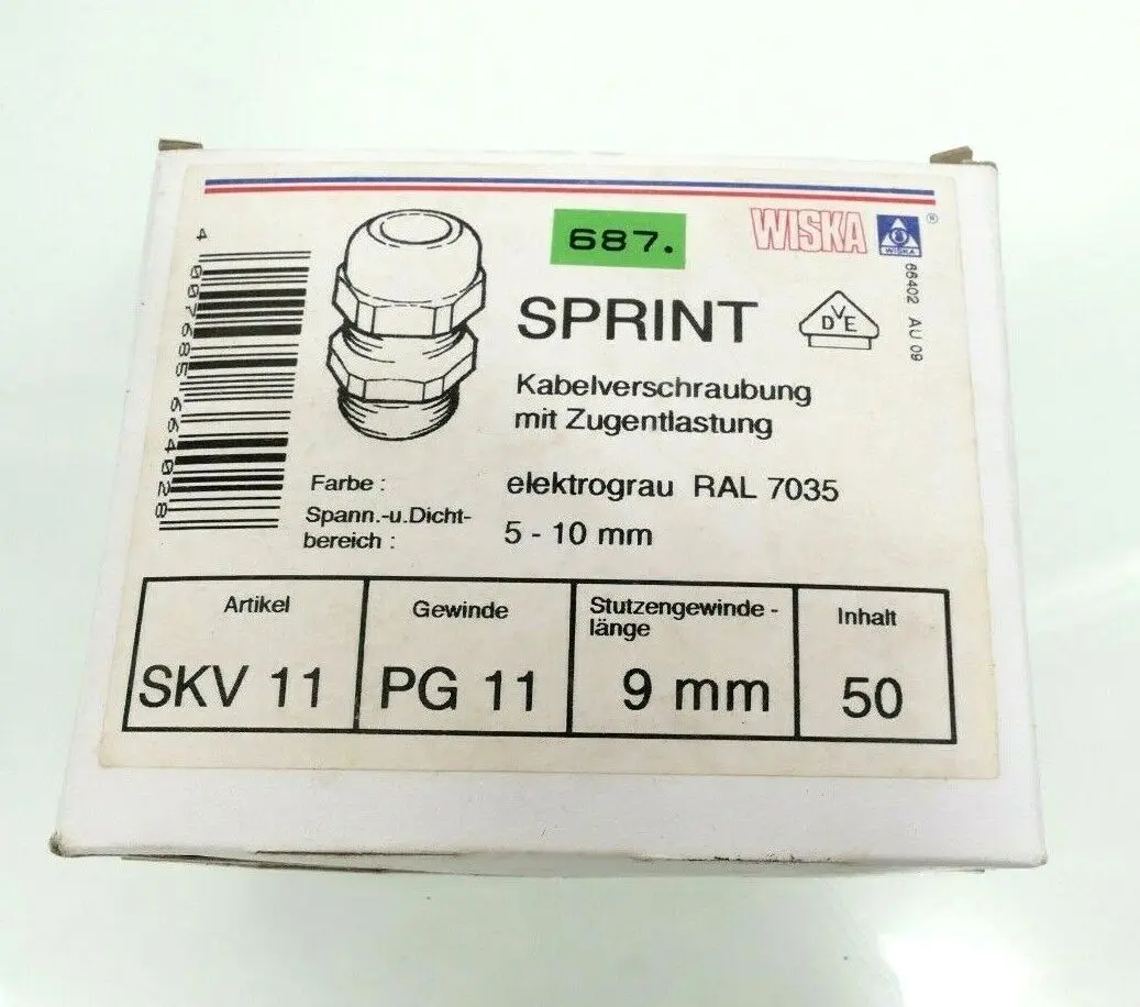 Produktfoto 1 von WISKA SPRINT Kabelverschraubung / Gewinde PG 11 / 9mm