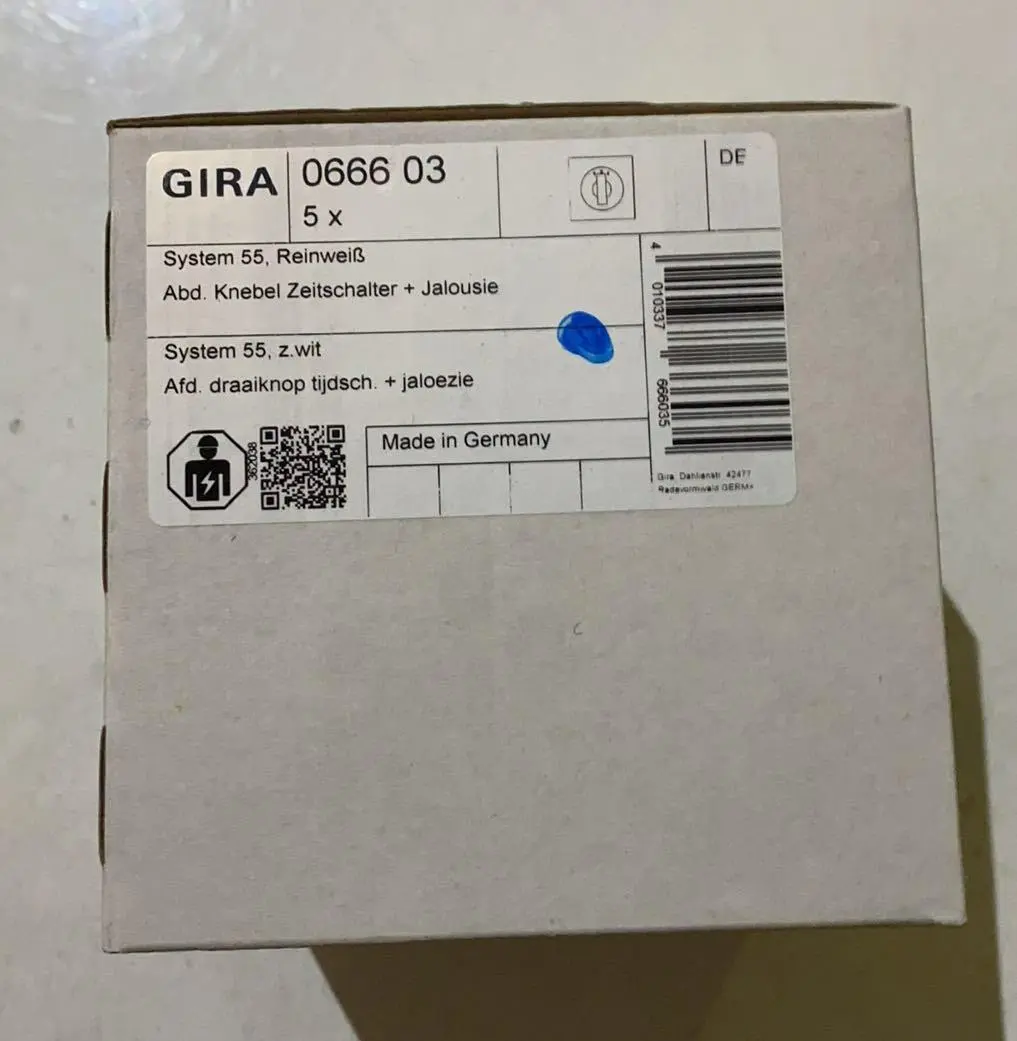 Produktfoto 1 von 5x GIRA Abdeckung 066603 Knebel Zeit+Jalousie System 55 rw