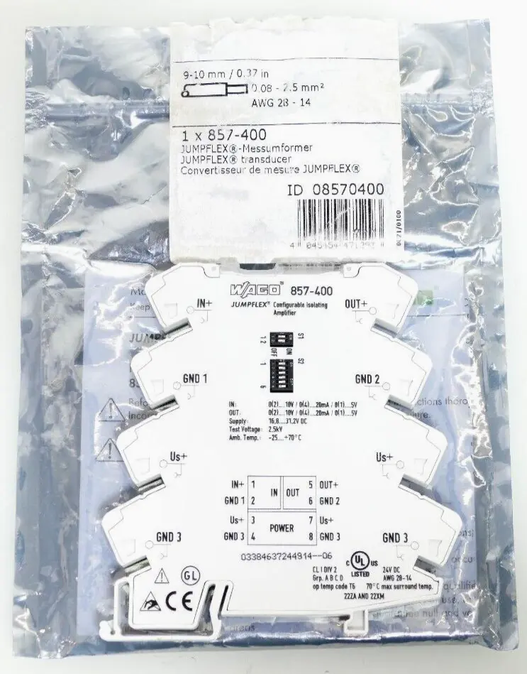 Produktfoto 1 von Wago JUMPFLEX-Messumformer Trennverstärker | 857-400