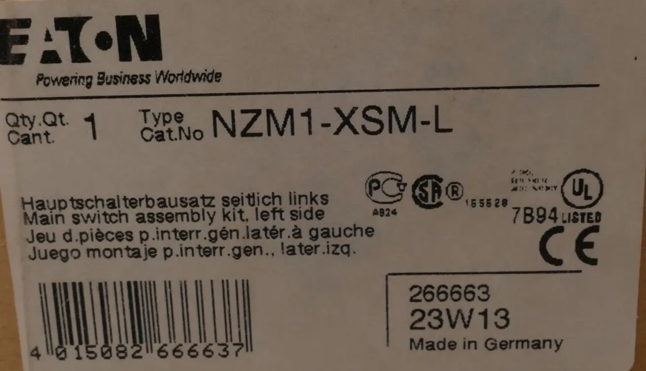Produktfoto 1 von Eaton Hauptschalterbausatz seitlich links MNZM1-XSM-L | 266663