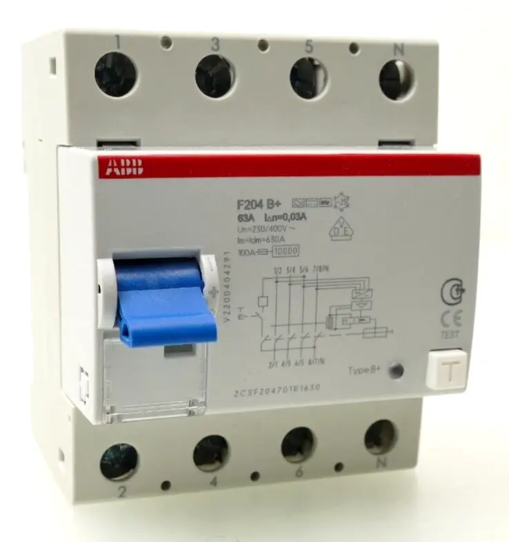 Produktfoto 1 von ABB F204 B+ Fehlerstrom-Schutzschalter 63A | 2CSF204701R1630