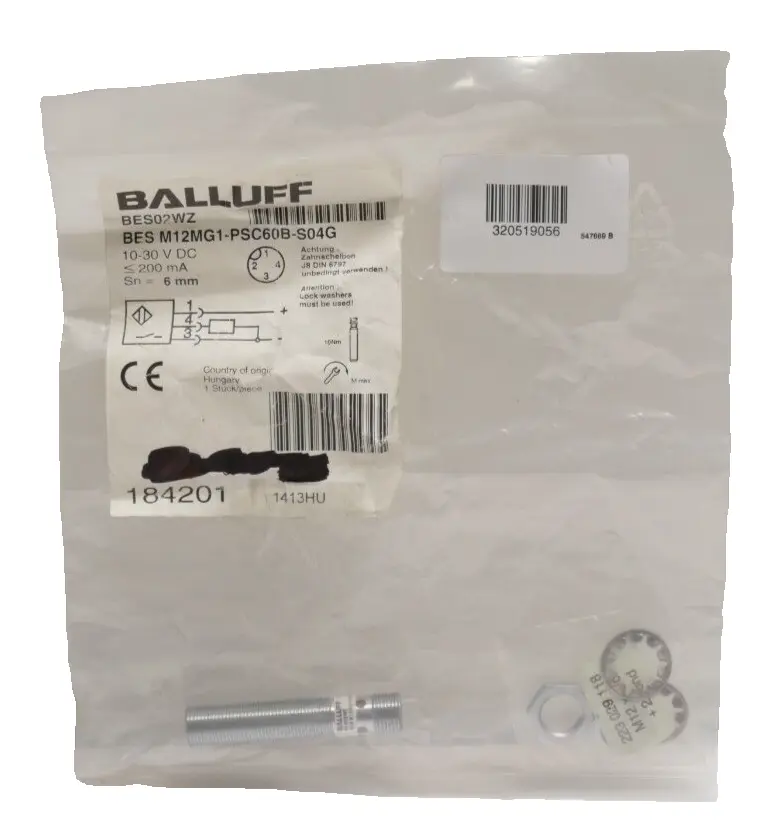 Produktfoto 1 von Balluff Induktiver Sensor BES M12MG1-PSC60B-S04G | BES02WZ
