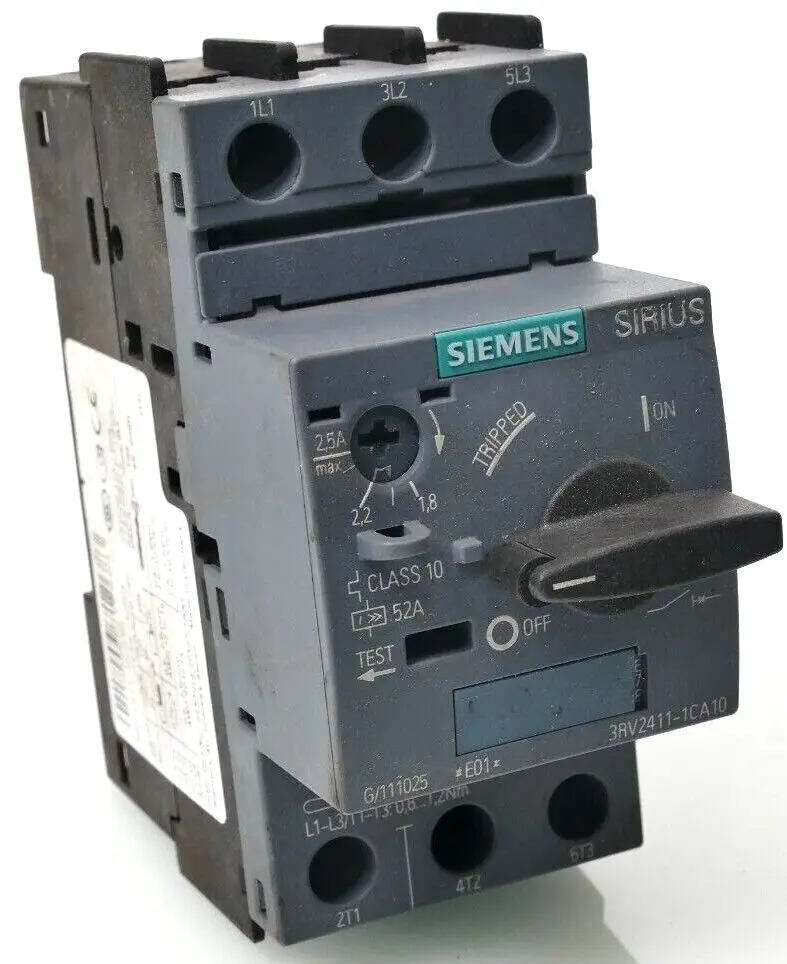 Produktfoto 1 von Siemens SIRIUS Leistungsschalter 3RV2 411-1CA10 | E:01 | 3RV2411-1CA10