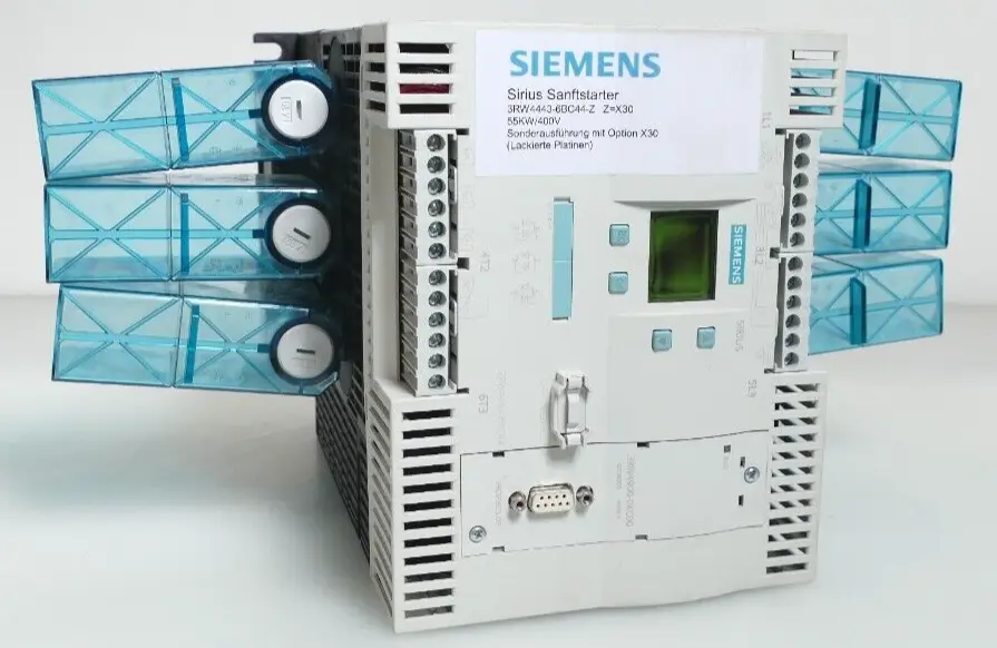 Produktfoto 1 von Siemens Sanftstarter | E:12 | 3RW4443-6BC44-Z + | E:04 Z=X30 | 3RW4900-0KC00