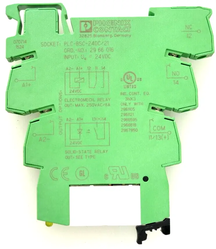 Produktfoto 1 von 5x Phoenix Contact Relaissockel 29 66 01 6 | PLC-BSC-24DC/21 | 2966016