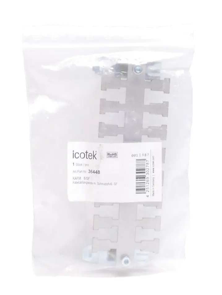 Produktfoto 1 von Icotek 36448 Kabelabfangleiste mit Schnappfuß SF KAFM 8/SF