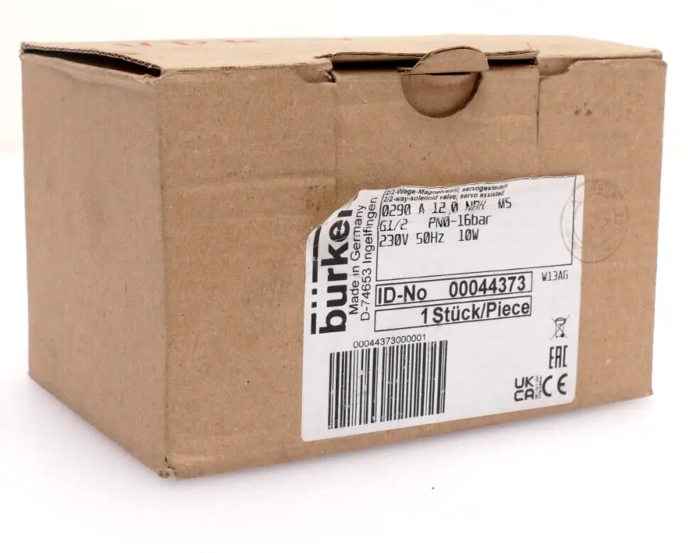 Produktfoto 1 von Bürkert 00044373 Magnetventil 0290 A 12,0 NBR MS G1/2 PN0-16bar 230V 50Hz 10W