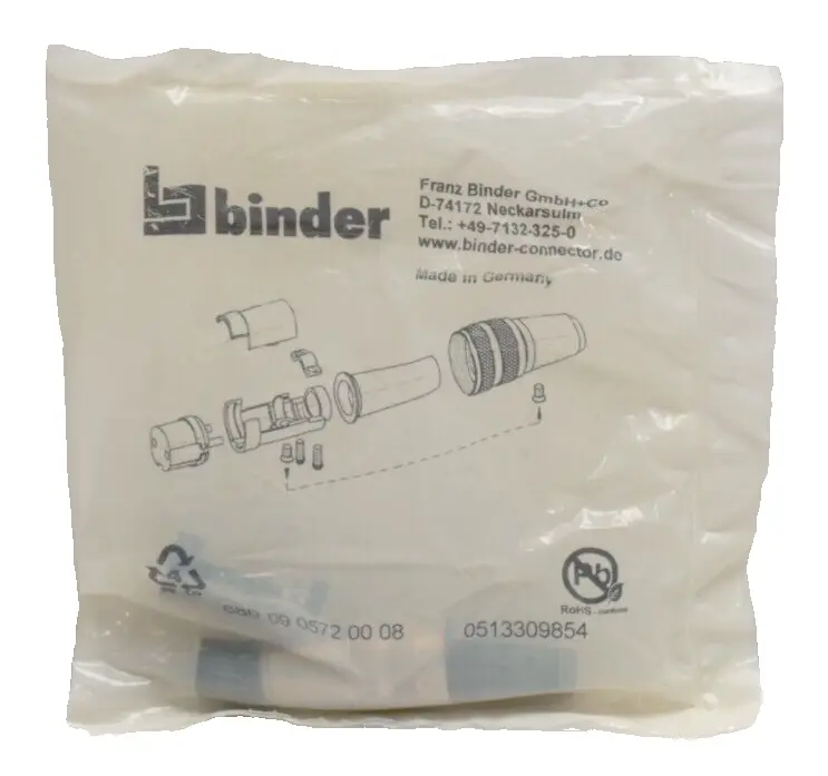Produktfoto 1 von Binder M16 Rundsteckverbinder 680 09 0572 00 08 | 680-09-0572-00-08
