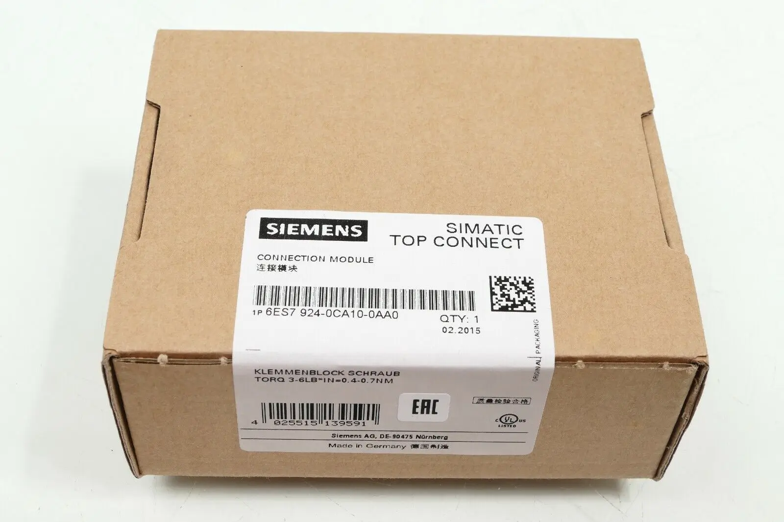 Produktfoto 1 von Siemens Connection Module 6ES7 924-0CA10-0AA0 | 6ES7924-0CA10-0AA0