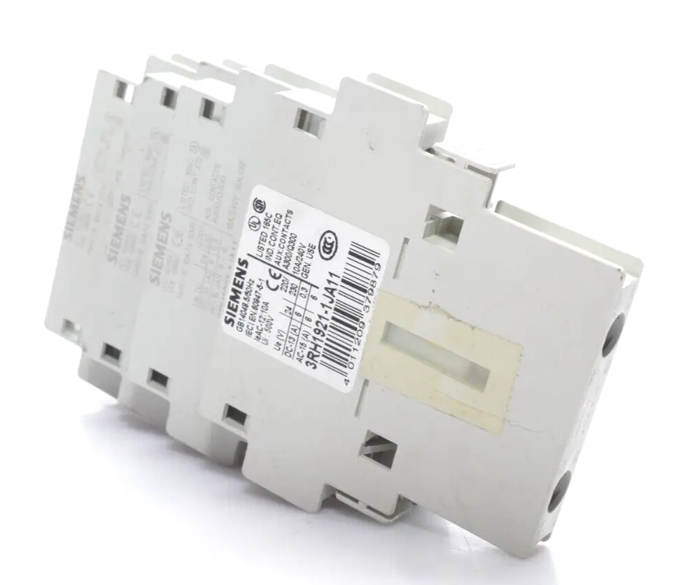Produktfoto 1 von 4x Siemens Hilfsschalterblock 3RH1 921-1JA11 | E:06 | 3RH1921-1JA11