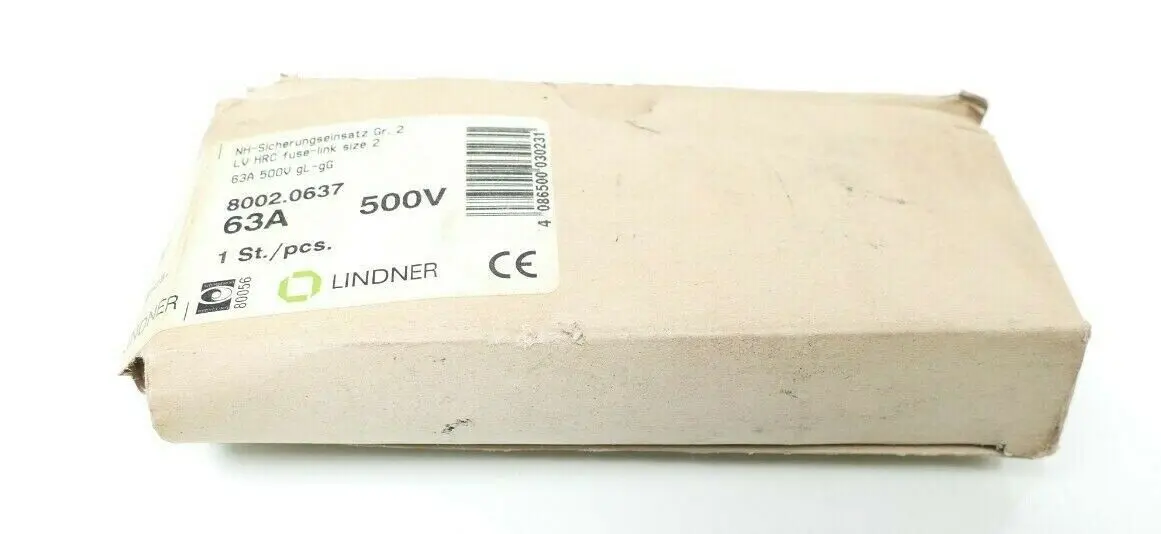 Produktfoto 1 von LINDNER NH-Sicherungseinsatz 63A Gr. 2, 500V 8002.0637