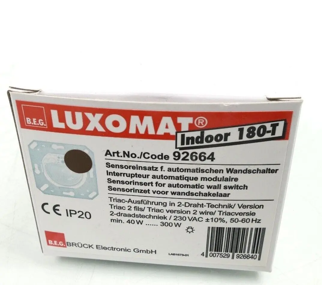 Produktfoto 1 von Luxomat 92664 Sensoreinsatz für automatischen Wandschalter Indoor 180-T