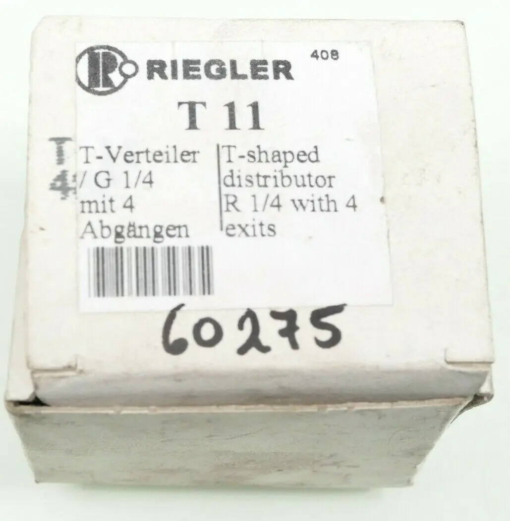 Produktfoto 1 von Riegler T11  T-Verteiler G 1/4 mit 4 Abgängen