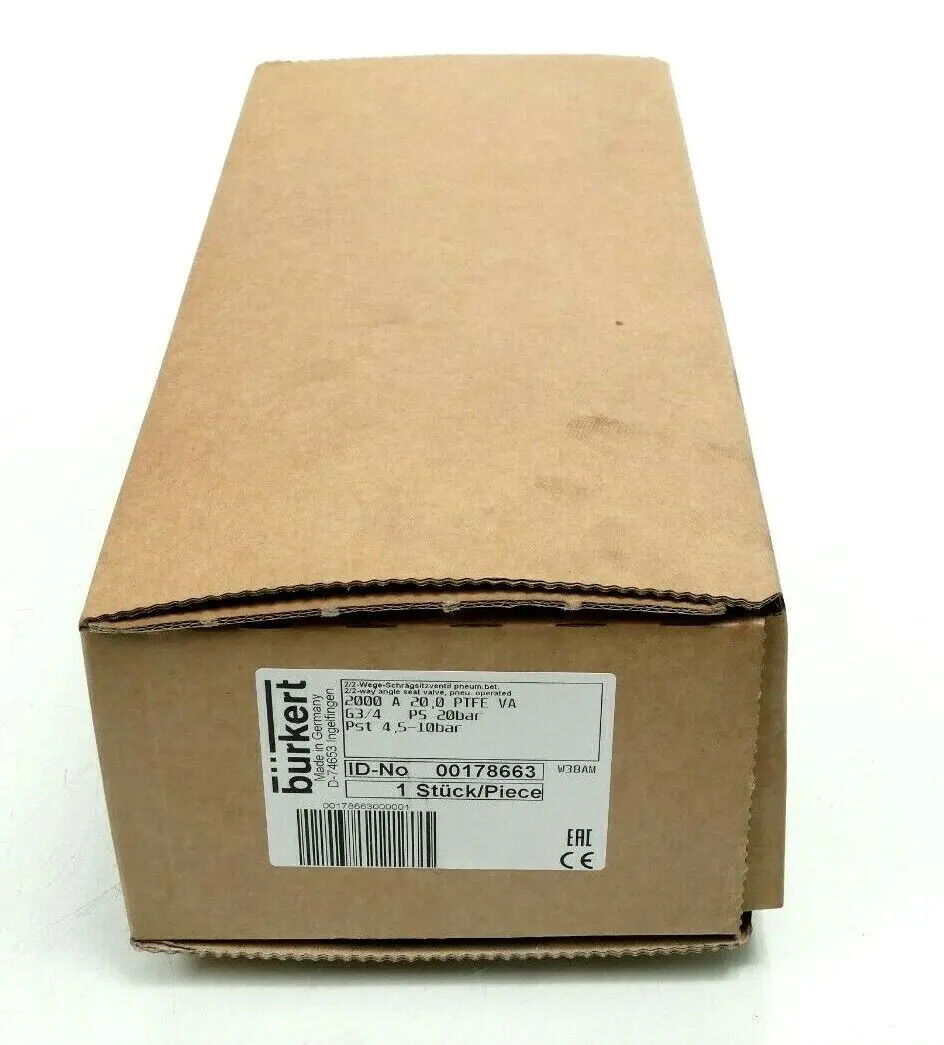 Produktfoto 1 von Bürkert Pneumatik-Schrägsitzventil 2000A 20,0 PTFE VA G3/4 | 00178663 | PPS-GF40