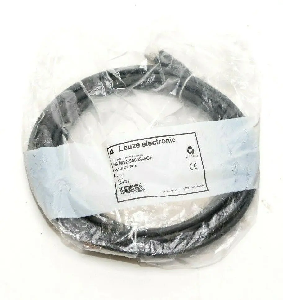 Produktfoto 1 von Leuze Anschlussleitung 5m CB-M12-5000S-5GF | 429071