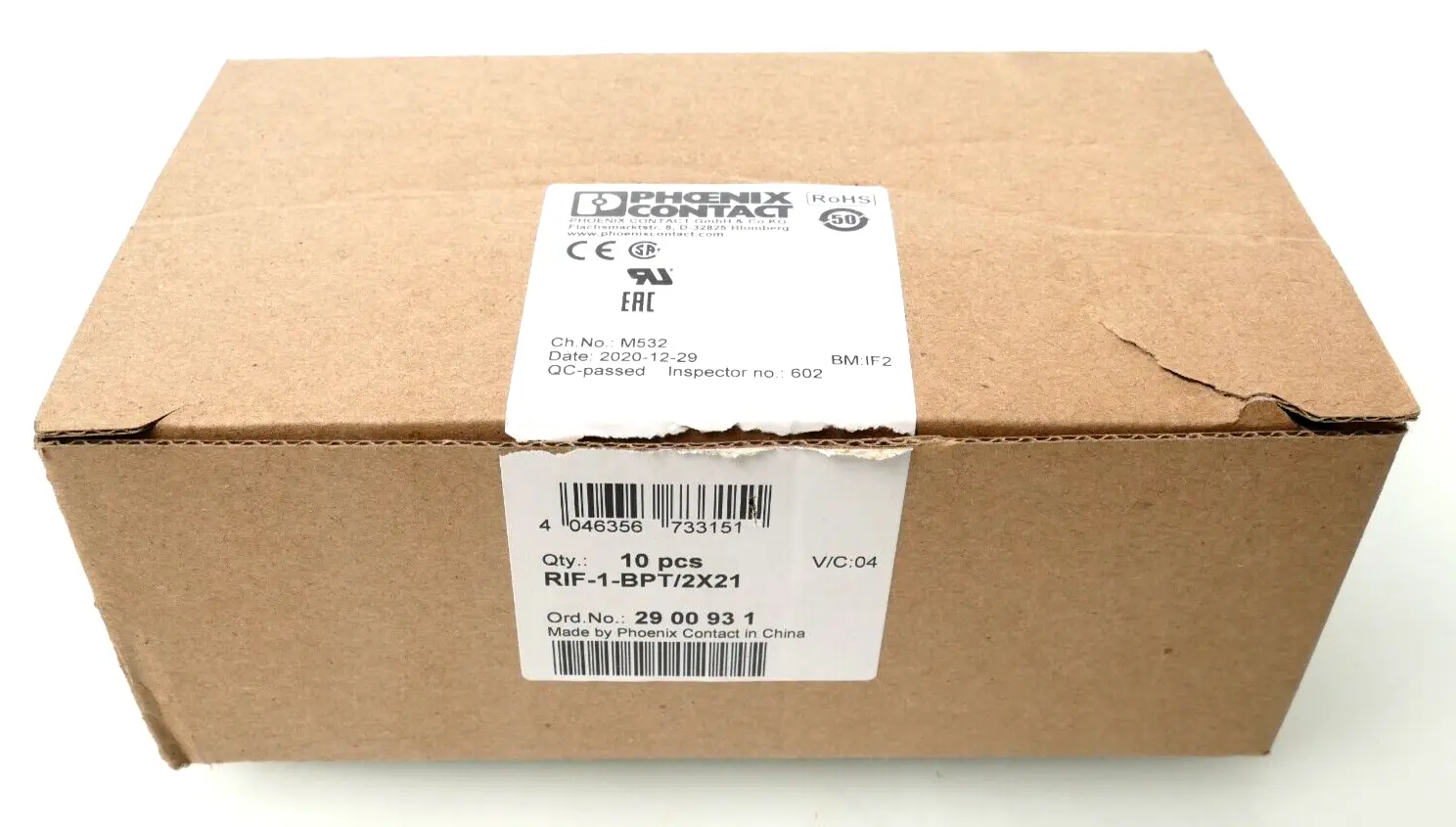 Produktfoto 1 von 10x Phoenix Contact 29 00 93 1 | RIF-1-BPT/2X21 | 2900931