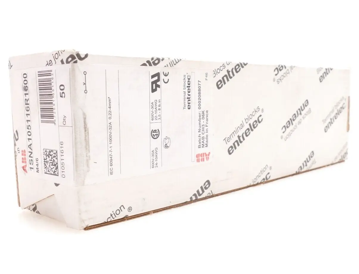 Produktfoto 1 von 50x ABB entrelec M4/6 Reihenklemmenblock | 1SNA105116R1600