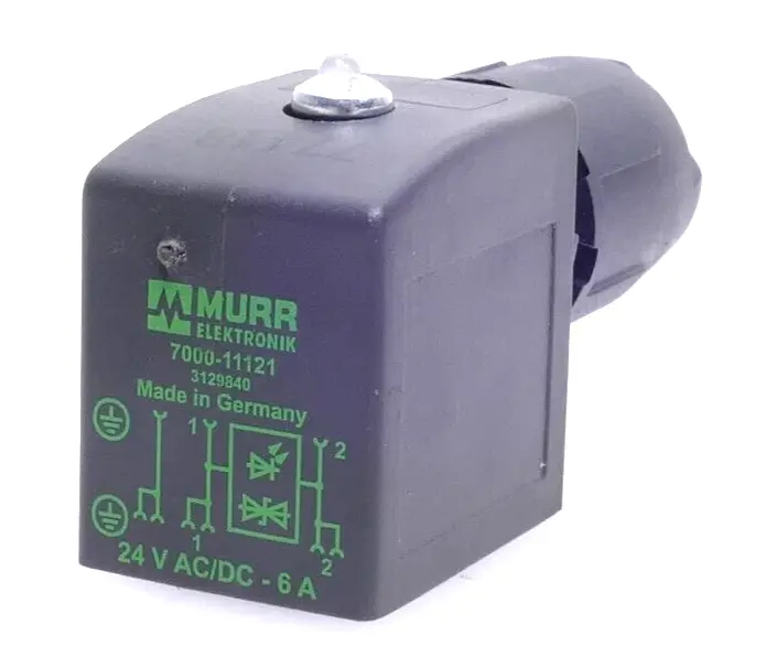 Produktfoto 1 von Murr Elektronik Ventilstecker 24V AC/DC 6A | 7000-11121