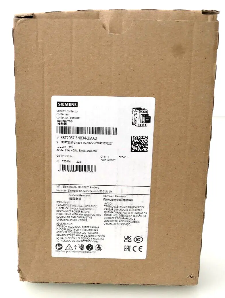 Produktfoto 1 von Siemens SIRIUS Schütz 3RT2 037-3NB34-3MA0 | E:04 | 3RT2037-3NB34-3MA0